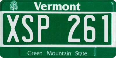 VT license plate XSP261
