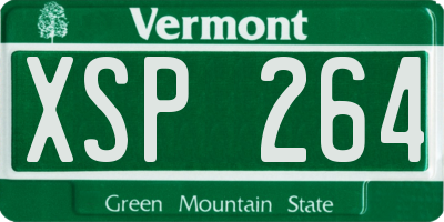 VT license plate XSP264