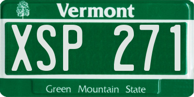 VT license plate XSP271