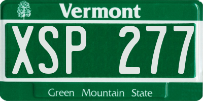 VT license plate XSP277