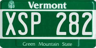 VT license plate XSP282