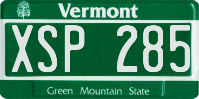 VT license plate XSP285