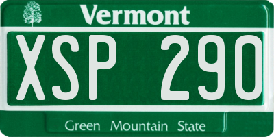 VT license plate XSP290