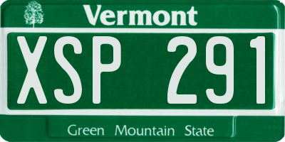 VT license plate XSP291