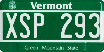 VT license plate XSP293