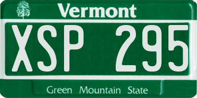 VT license plate XSP295