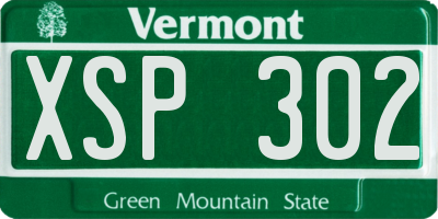 VT license plate XSP302
