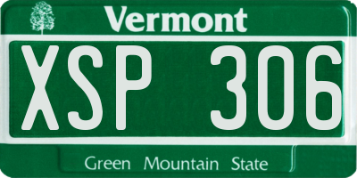 VT license plate XSP306