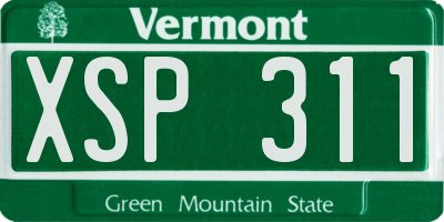 VT license plate XSP311
