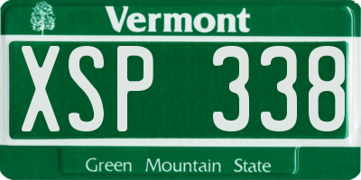VT license plate XSP338