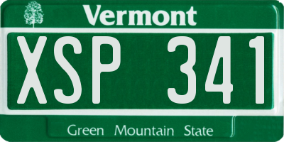 VT license plate XSP341