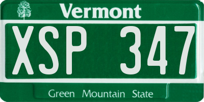 VT license plate XSP347
