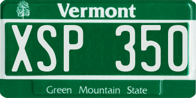 VT license plate XSP350