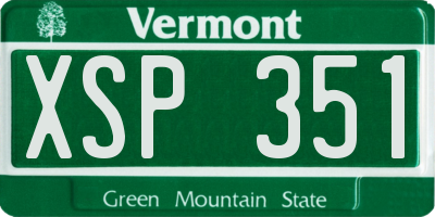 VT license plate XSP351