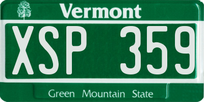VT license plate XSP359