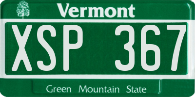 VT license plate XSP367