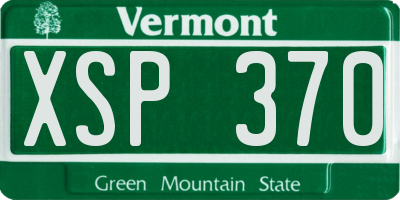 VT license plate XSP370