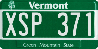 VT license plate XSP371