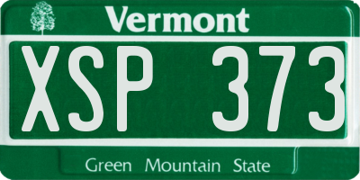 VT license plate XSP373