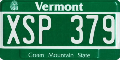 VT license plate XSP379