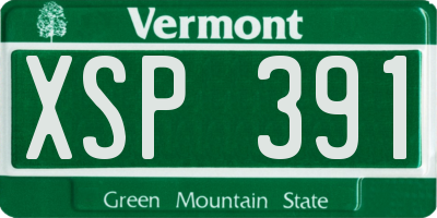 VT license plate XSP391