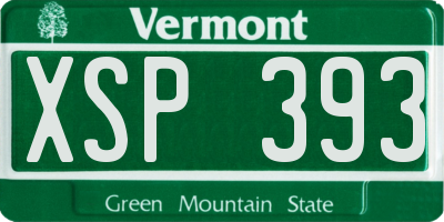 VT license plate XSP393