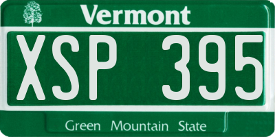 VT license plate XSP395