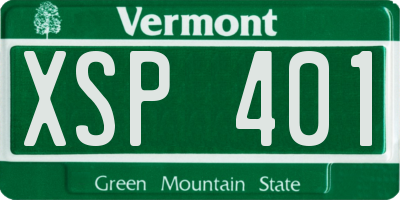 VT license plate XSP401