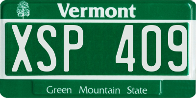 VT license plate XSP409
