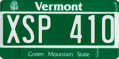 VT license plate XSP410