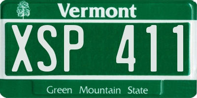 VT license plate XSP411