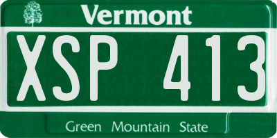 VT license plate XSP413