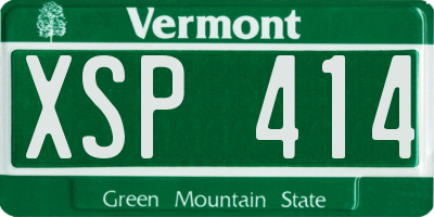 VT license plate XSP414