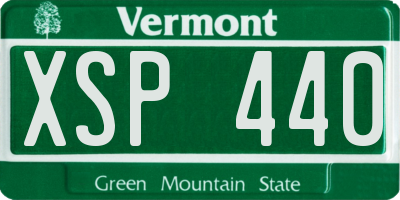 VT license plate XSP440