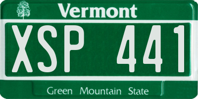 VT license plate XSP441