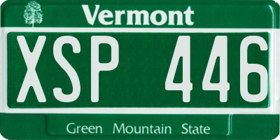 VT license plate XSP446