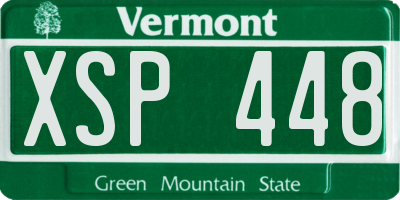 VT license plate XSP448