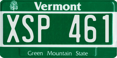 VT license plate XSP461