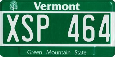 VT license plate XSP464