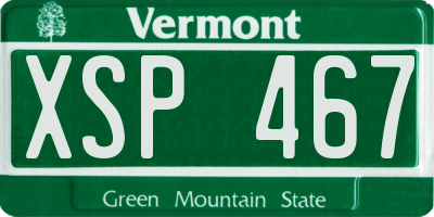 VT license plate XSP467