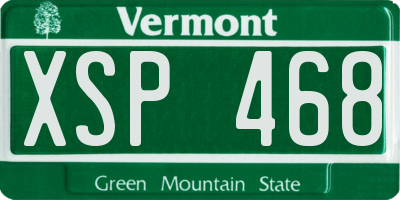 VT license plate XSP468