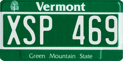 VT license plate XSP469