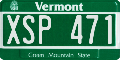 VT license plate XSP471