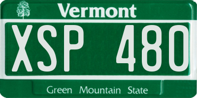 VT license plate XSP480