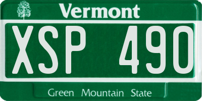 VT license plate XSP490