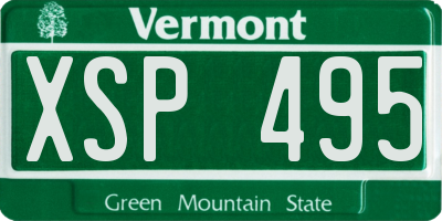 VT license plate XSP495