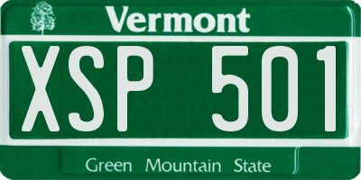 VT license plate XSP501