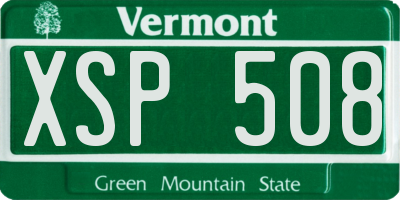 VT license plate XSP508