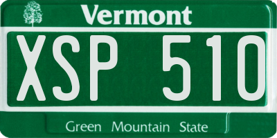 VT license plate XSP510