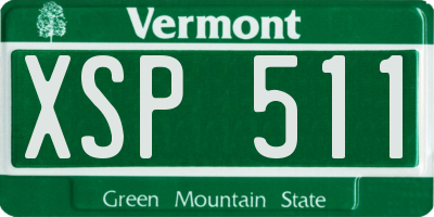 VT license plate XSP511